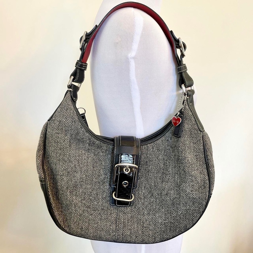 Coach Tweed x Leather Hobo bag *vintage*